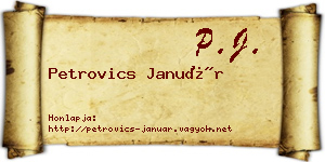 Petrovics Január névjegykártya